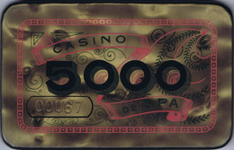 Spa Casino Plaque  5000 Casino De Spa Banderol Pink - Casino