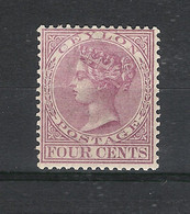 CEYLON  ( ÎLE DE CEYLAN ) /  Y. & T.  N° 50  /  4 Cents Violet - Ceylon (...-1947)