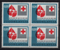 2714 Yugoslavia 1974 Red Cross, Block Of 4 MNH - Nuevos