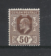 CEYLON  ( ÎLE DE CEYLAN ) /  Y. & T.  N° 173  /  50 Cents - Ceylon (...-1947)