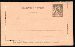 BÉNIN Letter Card #A6 Mint 1894 - Covers & Documents