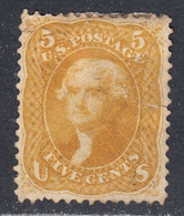 USA 1862 Jefferson, Buff, Sc 67, See Notes, SG - Oblitérés