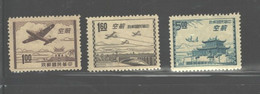 TAIWAN,1954,   "AIRMAL"  #C65 - C67  MNH NO GUM AS ISSUED - Airmail