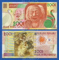 Indonesia - Perum Peruri - Kusuma Affandi - 2001 Specimen Test Note Unc - Ficción & Especímenes