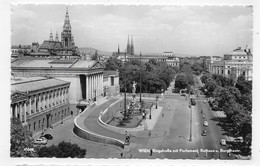 (RECTO / VERSO) RINGSTRASSE MIT PARLAMENT  - BEAU TIMBRE ET CACHET - FORMAT CPA - Ringstrasse