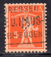 Switzerland 1921 - Wilhelm Tell - Perfins - Gezähnt (perforiert)