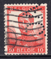 Belgium 1931 - King Albert - Perfins "AC" - 1909-34