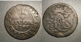 COLOGNE  1/4 Stuber 1746 Koln Principauté Archiépiscopale Clément Auguste De Bavière  Deutschland Germany - Other & Unclassified