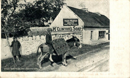 SOLE MAKERS M'CLINTON'S SOAP  GOING FOR TURF   IRLANDE  IRELAND DONKEY  EZEL ESEL MULES Donkeycollection - Werbepostkarten
