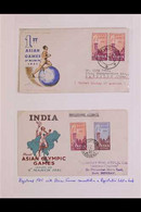 SPORT 1951-1996 Very Fine Collection Of India Stamps & Covers On Album Pages Featuring SPORT. Never Hinged Mint Stamps ( - Unclassified