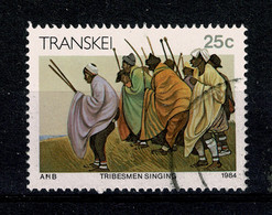Ref 1463  - Transkei 1984 25c - Used Stamp SG 151 - Tribesmen Singing - Ethnic Theme - Transkei