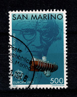 Ref 1463  - San Marino 1983 - Europa CEPT 500 Lire Stamp - Auguste Piccard & Sumarine Ship - Sous-marins