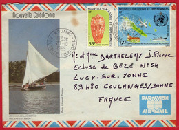 -- NOUVELLE CALEDONIE - KOUMAC - 2 TIMBRES Sur LETTRE Pour LA FRANCE -- - Lettres & Documents