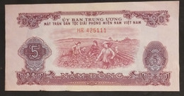 Vietnam Viet Nam South Viet Cong 5 Dong EF Banknote Note Billet 1963 - Pick # R6 / 02 Photos - Viêt-Nam