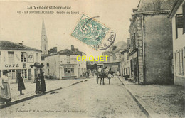 85 La Mothe-Achard, Centre Du Bourg, Charrette Attelée..., Affranchie 1906 - La Mothe Achard