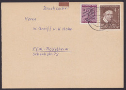 MiNr. 143, EF "Drucksache" Frankfurt-Rödelheim" - Covers & Documents