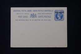 INDE ANGLAISE - Entier Postal Type Victoria Surchargé, Non Circulé - L 88352 - 1882-1901 Keizerrijk