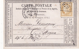 FRANCE 1875  CARTE PRECURSEUR DE HAUMONT - Precursor Cards