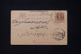 INDE ANGLAISE - Entier Postal Type Victoria Pour Delhi En 1901 - L 88379 - 1882-1901 Empire