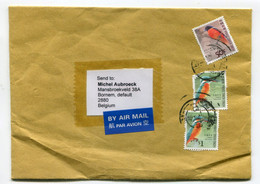 Enveloppe To Belgium With Stamps Kingfisher - Scarlet Minivet - With Custom Declaration CN 22 - Andere & Zonder Classificatie