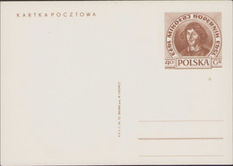 1972 Nicolaus Copernicus Postcard, Postal Stationery, Astronomer, Astronomy, Science - Astronomie