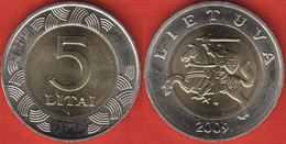 Lithuania 5 Litai 2009 Km#113 BiMetallic UNC - Lituania