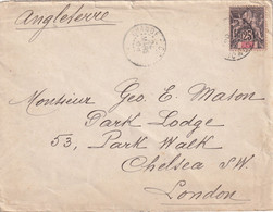 GRANDE COMORE 1908 LETTRE POUR LONDON - Storia Postale