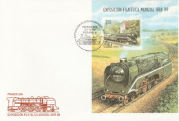 CUBA 1999 Train / IBRA 99 FDC - Eisenbahnen