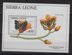 Sierra Leone - BF 155 - Faune - Papillons - Cote 7.50€ - ** Neuf Sans Charniere - Sierra Leone (1961-...)