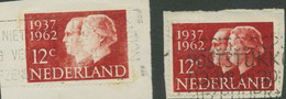 NIEDERLANDE 1962 Silberhochzeit Königin Juliane Und Prinz Bernhard 12 C O ABART - Variedades Y Curiosidades