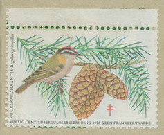 NIEDERLANDE 1978 50C Vuurgoudhaantje Regulus Ignicapillus Tuberculose CINDERELLA - Fantasy Labels