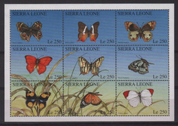 Sierra Leone - N°2231 à 2239 - Faune - Papillons - Cote 9€ - ** Neuf Sans Charniere - Sierra Leona (1961-...)