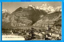 W277, Saint-Maurice Et La Dent Du Midi, 3501,J. J., Circulée 1915 - Saint-Maurice