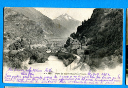 U003, Pont De Saint-Maurice, édit. J. J., 181, Précurseur, Circulée 1903 - Saint-Maurice