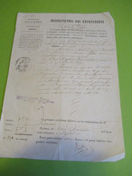 Certificat Restreint/Conservation Des Hypothèques/ EURE/ EVREUX/Levasseur/Marcilly/Lamy-Harang /St André/1865     VPN317 - Ohne Zuordnung