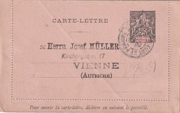 MARTINIQUE 1908  ENTIER POSTAL/GANZSACHE/POSTAL STATIONARY CARTE-LETTRE DE FORT DE FRANCE - Lettres & Documents