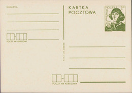 1972 Nicolaus Copernicus Postcard, Postal Stationery, Astronomer, Astronomy, Science - Astronomie