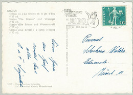 Schweiz / Helvetia 1963, Ansichtskarte Genève - Zürich, Championnats D'Europe De Judo - Unclassified
