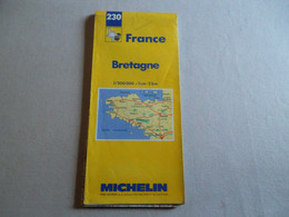 CARTE MICHELIN N 230 LA BRETAGNE  1987 - Cartes Routières