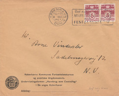 Denemarken 1943, Gefrankeerde Brief Met Perfin Golflines - Franking Machines (EMA)