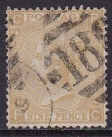 GB Victoria Surface Printed 9d  Straw; Watermark Spray Of Rose Good Used.  Heavily Hinged - Used Stamps
