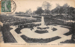 Châlons Sur Marne       51         Inauguration Du Monument Du Cimetière  Militaire     (voir Scan) - Châlons-sur-Marne