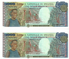 RWANDA 1988 5000 Franc - P.22a  Neuf UNC - 2 - Rwanda