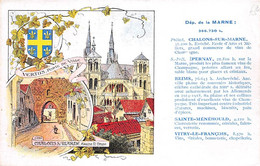 Châlons Sur Marne         51        Carte Dessinée. Héraldisme . Edition Des Pastilles Valda     (voir Scan) - Châlons-sur-Marne