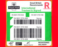 GB UK GRAN BRETAGNA - Usato -  2020 - ITS International Tracked & Signed - Etichetta - Universal Mail Stamps