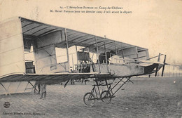 Châlons Sur Marne . Le Camp          51      Henri Farman Et Son Biplan      (voir Scan) - Camp De Châlons - Mourmelon