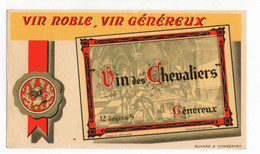 Buvard Vin Noble Et Généreux - Vin Des Chevaliers - V