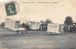 Châlons Sur Marne . Le Camp          51      Henri Farman  Avant Le Départ    (voir Scan) - Camp De Châlons - Mourmelon