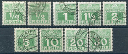 AUSTRIA PO IN LEVANT 1908 Postage Due Set Complete Used.  Michel Porto 6-14 - Eastern Austria