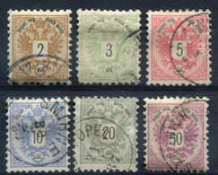 AUSTRIA PO In The LEVANT 1883 Arms Set Of 6 Used.  Michel 8-13 - Eastern Austria